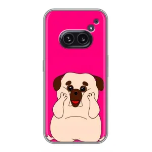 Чехол (ТПУ) Милые собачки для Nothing Phone 2a (Веселый Мопсик)