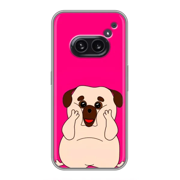 Чехол с рисунком «Веселый Мопсик» для Nothing Phone 2a Чехол с рисунком «Веселый Мопсик» для Nothing Phone 2a