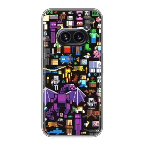 Чехол майнкрафт для Nothing Phone 2a (Все персонажи)