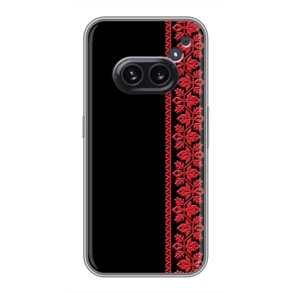 Чехол с рисунком «Вышиванка на черном» для Nothing Phone 2a Чехол с рисунком «Вышиванка на черном» для Nothing Phone 2a