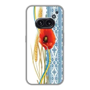 Силиконовый Чехол на Nothing Phone 2a с картинкой Вышиванки (Вышиванка с цветком)
