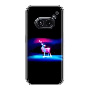 Силиконовый бампер с картинкой животных для Nothing Phone 2a (Яркий олень)