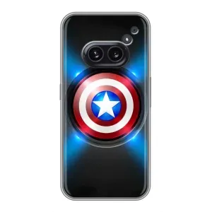 Чехол с Щитом Капитана Америки на Nothing Phone 2a (Яркий Щит Капитана)