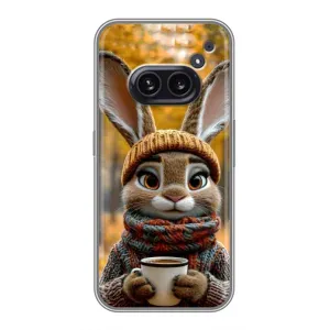 Печатный чехол «Зверята с кофе» для Nothing Phone 2a (Зайчик с кофе)