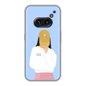Силиконовый Чехол на Nothing Phone 2a с картинкой Стильных Девушек (Желтая кепка)