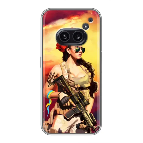 Чехол с рисунком «Женщина солдат» для Nothing Phone 2a Чехол с рисунком «Женщина солдат» для Nothing Phone 2a
