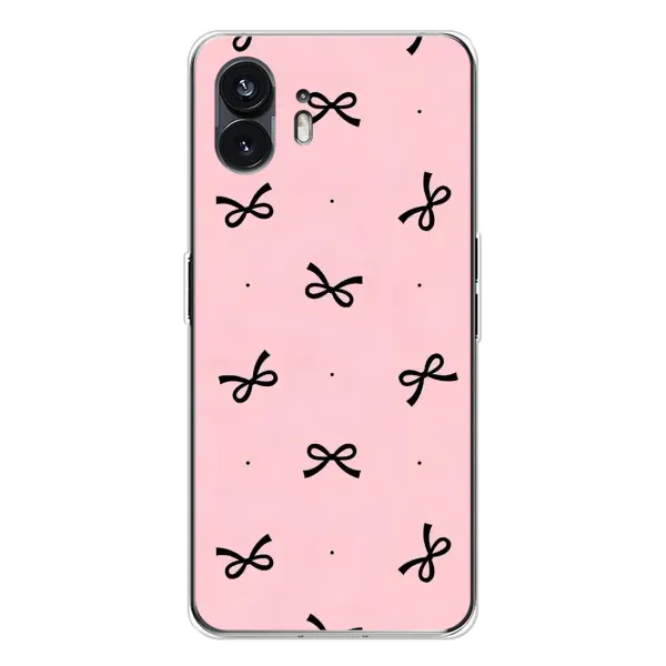 Чехол с рисунком «Черные бантики» для Nothing Phone 3 Чехол с рисунком «Черные бантики» для Nothing Phone 3