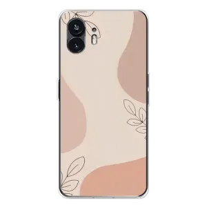 Чехол цветочный дизайн для Nothing Phone 3 (Коричневый фон)