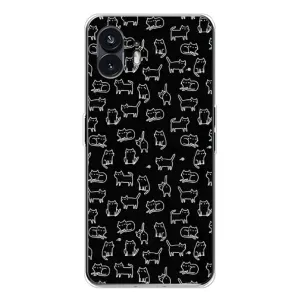 Чехол на тематику: Коты для Nothing Phone 3 (Котики на черном)