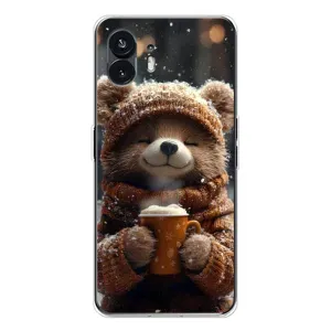 Печатный чехол «Зверята с кофе» для Nothing Phone 3 (Медвежонок с кофе)
