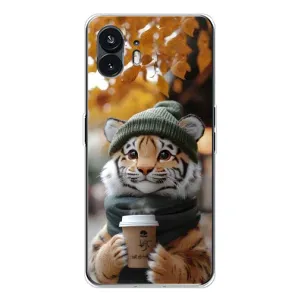 Печатный чехол «Зверята с кофе» для Nothing Phone 3 (Тигр с кофе)