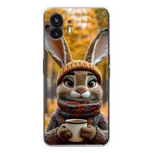 Печатный чехол «Зверята с кофе» для Nothing Phone 3 (Зайчик с кофе)