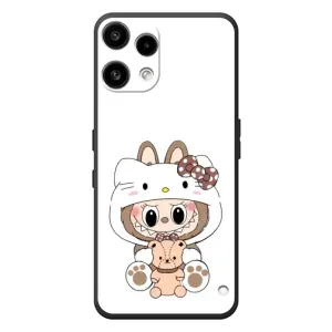Чехол с принтом Лабубу для Nothing Phone (3a) Lite (Белый Лабубу)