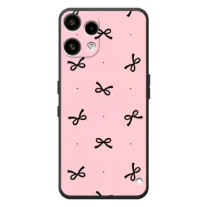 Чехол банты для Nothing Phone (3a) Lite (Черные бантики)
