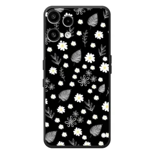 Чохли з тематикою "КВІТИ" на Nothing Phone (3a) Lite (цвітіння на чорному)
