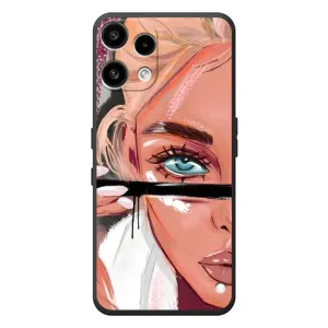 Силиконовый Чехол на Nothing Phone (3a) Lite с картинкой Стильных Девушек (Девушка и ресницы)
