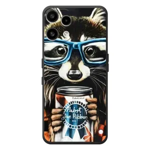 Силіконовий Чохол з Энотами на Nothing Phone (3a) Lite (Єнот в окулярах)