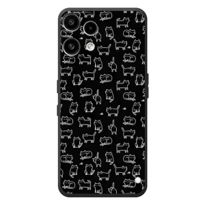 Чохол на тематику: Коти для Nothing Phone (3a) Lite (Котики на чорному)