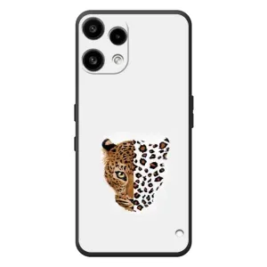 Чехол с леопардовым принтом на Nothing Phone (3a) Lite (Леопард на белом)