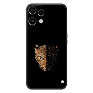 Чехол с леопардовым принтом на Nothing Phone (3a) Lite (Леопард на черном)