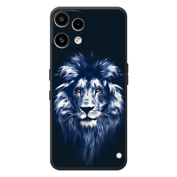 Чехол с рисунком «Лев - синий» для Nothing Phone (3a) Lite