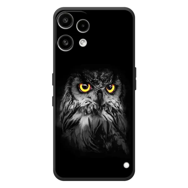 Чехол с рисунком «Сова на чёрном» для Nothing Phone (3a) Lite Чехол с рисунком «Сова на чёрном» для Nothing Phone (3a) Lite