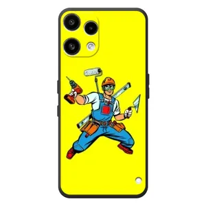 Силиконовый бампер (Работники) на Nothing Phone (3a) Lite (Строитель)