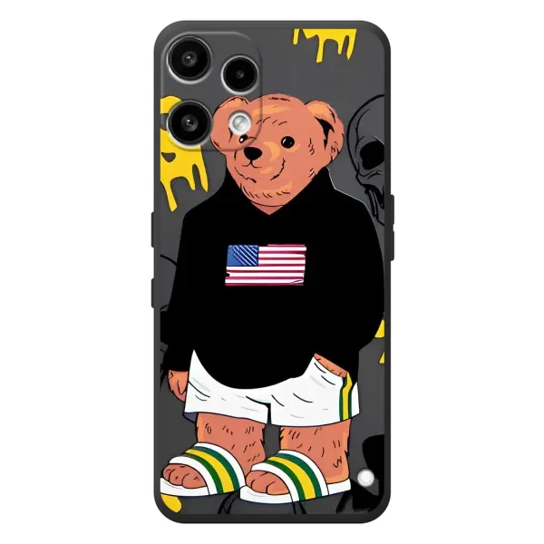 Чехол с рисунком «Teddy USA» для Nothing Phone (3a) Lite