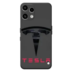 Силиконовый бампер с картинкой машины на Nothing Phone (3a) Lite (Logo TESLA)