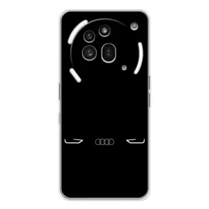 Силиконовый бампер с картинкой машины на Nothing Phone (3a) Pro (Силует Audi)