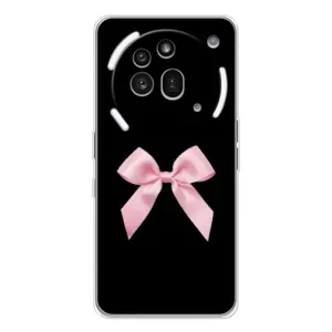 Чехол банты для Nothing Phone (3a) Pro (Бант на черном)