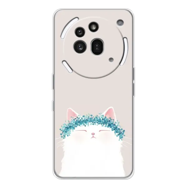 Чехол с рисунком «Белый котик» для Nothing Phone (3a) Pro Чехол с рисунком «Белый котик» для Nothing Phone (3a) Pro