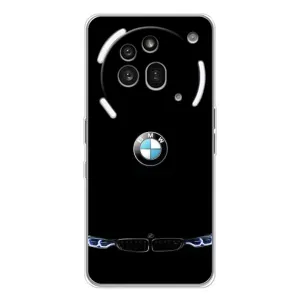 Силиконовый бампер с картинкой машины на Nothing Phone (3a) Pro (Черный BMW)