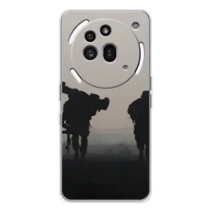 Чехлы на военную тематику для Nothing Phone (3a) Pro (Бой солдат)