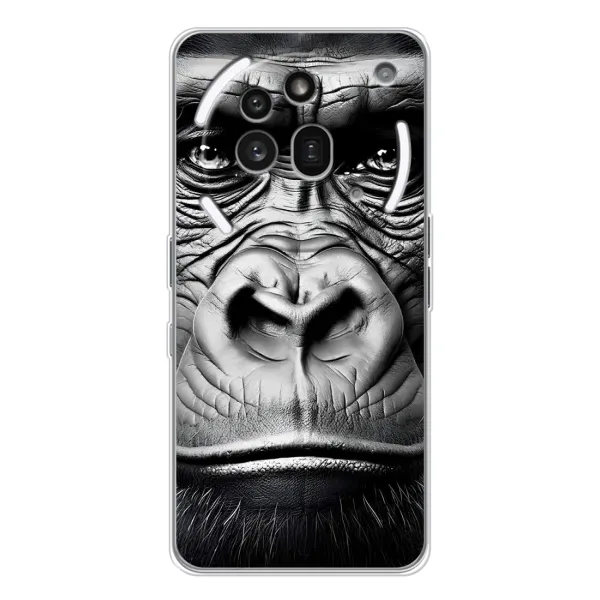 Чехол с рисунком «Черная обезьяна» для Nothing Phone (3a) Pro Чехол с рисунком «Черная обезьяна» для Nothing Phone (3a) Pro