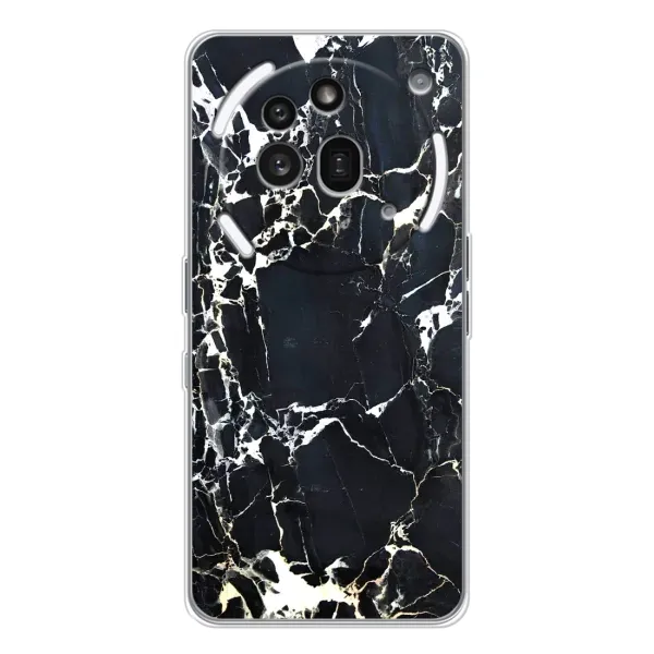 Чехол с рисунком «Чёрный мрамор» для Nothing Phone (3a) Pro Чехол с рисунком «Чёрный мрамор» для Nothing Phone (3a) Pro