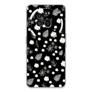Чехлы с тематикой "ЦВЕТЫ" на Nothing Phone (3a) Pro (цветение на чорном)