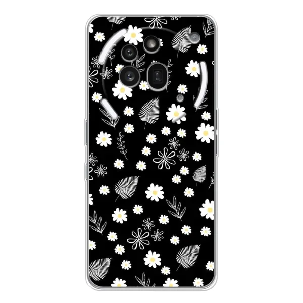 Чехол с рисунком «цветение на чорном» для Nothing Phone (3a) Pro Чехол с рисунком «цветение на чорном» для Nothing Phone (3a) Pro