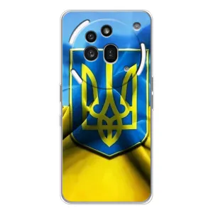 Чехол с картинкой (Патриотический ГЕРБ) на Nothing Phone (3a) Pro (Герб и Флаг Украины)