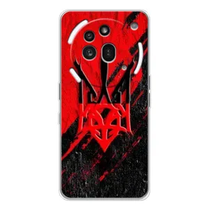 Чехлы УПА (Красно-Чёрный) на Nothing Phone (3a) Pro (Герб в цвете УПА)