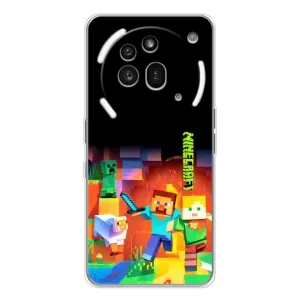 Чехлы для Nothing Phone (3a) Pro (Персонажи Майн Крафт) (Герой Майнкрафт)