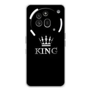Чехол (Корона на чёрном фоне) для Нотинг Фон (3а) Про (KING)