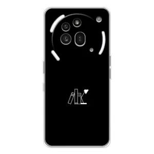 Чехол с картинками на черном фоне для Nothing Phone (3a) Pro (Книжки)
