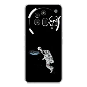 Силиконовый бампер с принтом "Наса" на Nothing Phone (3a) Pro (Космонавт баскетболист)