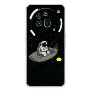 Силиконовый Чехол с принтом "Космонавты" на Nothing Phone (3a) Pro (Космонавт на рыбалке)