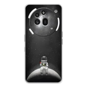 Силиконовый Чехол с принтом "Космонавты" на Nothing Phone (3a) Pro (Космонавт романтик)