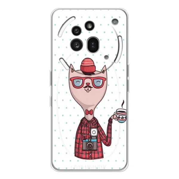 Чехол с рисунком «Кот аристократ» для Nothing Phone (3a) Pro Чехол с рисунком «Кот аристократ» для Nothing Phone (3a) Pro