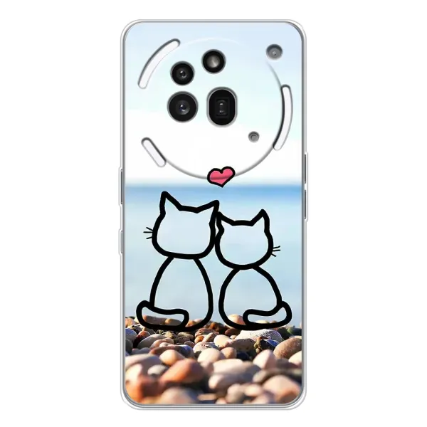 Чехол с рисунком «Котейки» для Nothing Phone (3a) Pro Чехол с рисунком «Котейки» для Nothing Phone (3a) Pro