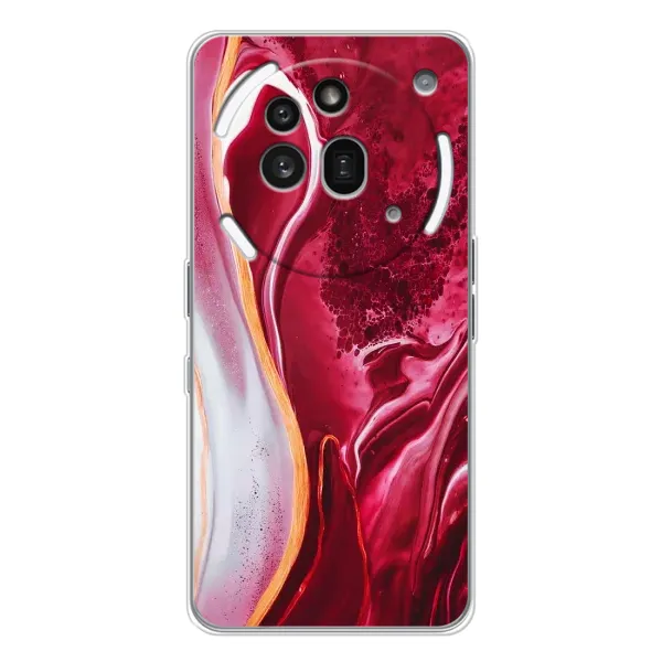Чехол с рисунком «Красный мрамор» для Nothing Phone (3a) Pro Чехол с рисунком «Красный мрамор» для Nothing Phone (3a) Pro