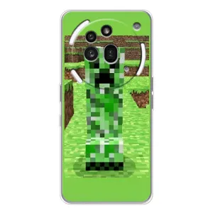 Чехлы для Nothing Phone (3a) Pro (Персонажи Майн Крафт) (Крипер 2)